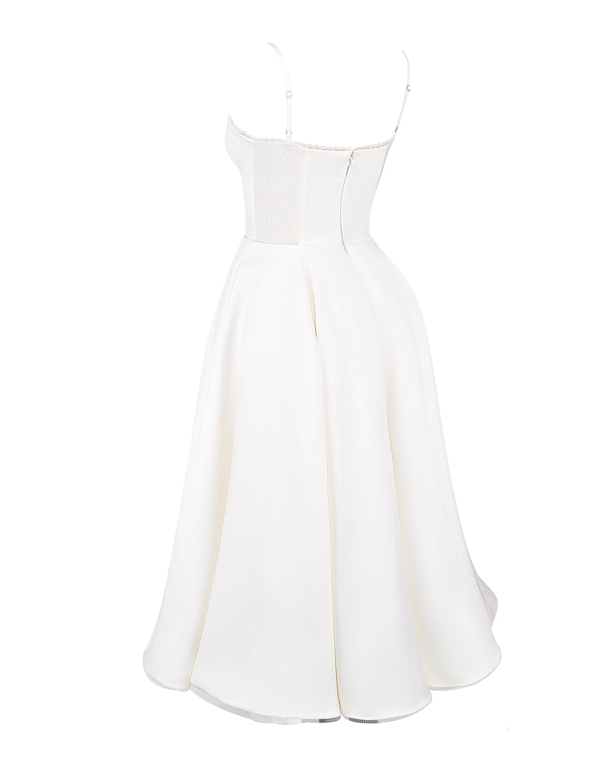 Soleia – Fitted Midi Dress with Spaghetti Straps