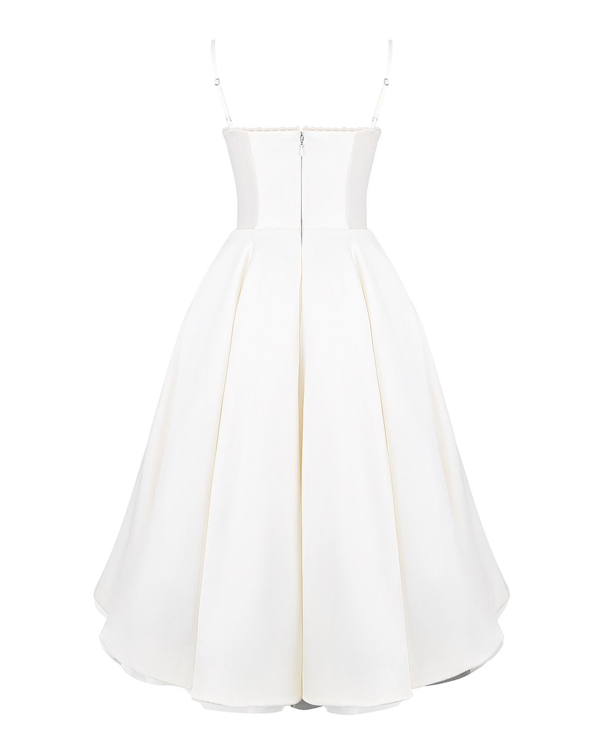 Soleia – Fitted Midi Dress with Spaghetti Straps