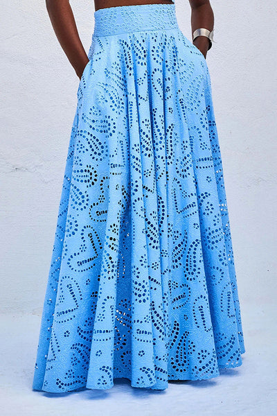 Eliana Two-Piece Set – Summer Look with Maxi Skirt & Embroidery