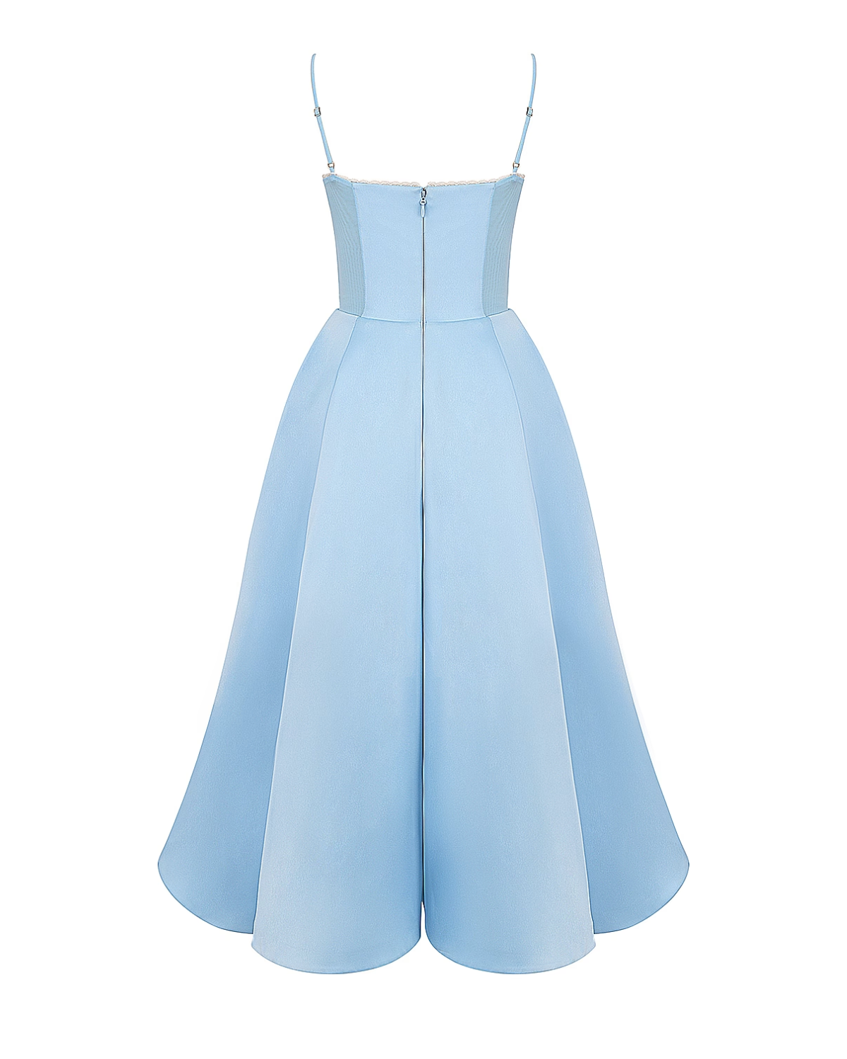 Soleia – Fitted Midi Dress with Spaghetti Straps