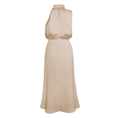 Lunara – Satin Maxi Dress with Cowl Neckline
