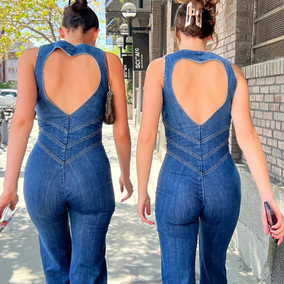 Valentina Curve Sculpt Denim Jumpsuit