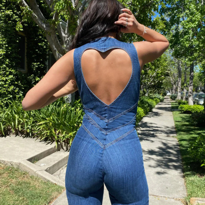 Valentina Curve Sculpt Denim Jumpsuit