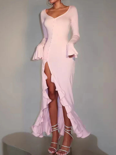 Melioraé | Ruffled Elegance Maxi Dress