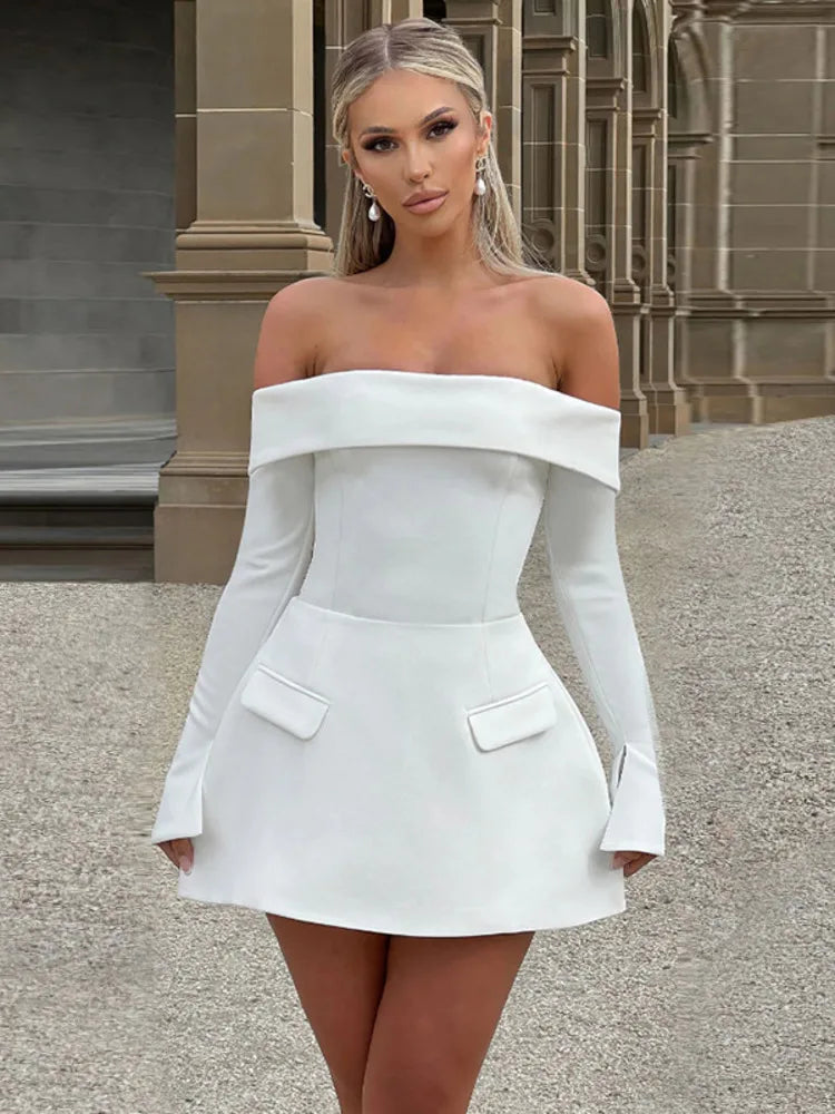 Valeria | Elegantes Off-Shoulder-Kleid 