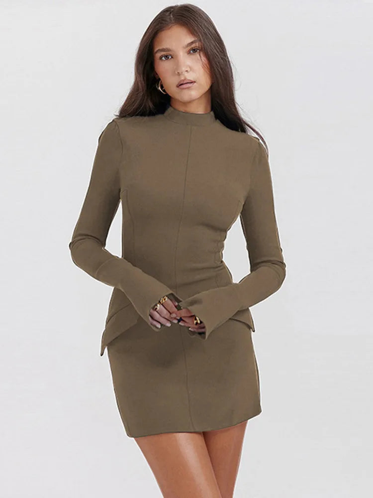 Valestra | Midnight Chic Minikleid mit Tasche 