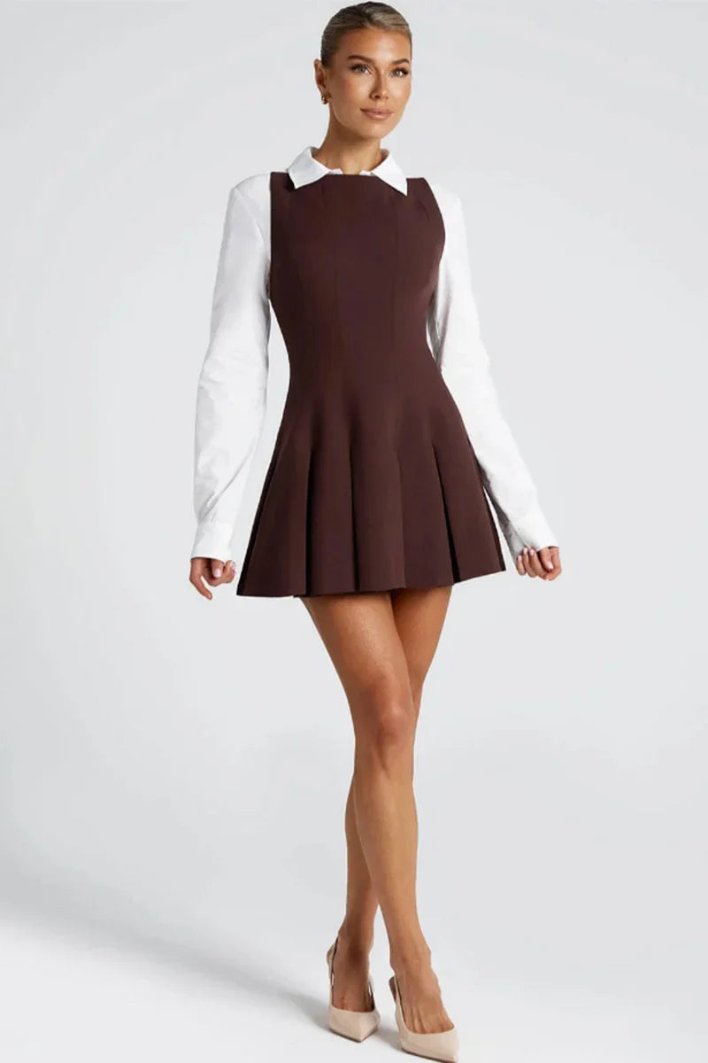Zephina | Plissiertes A-Linien-Minikleid 