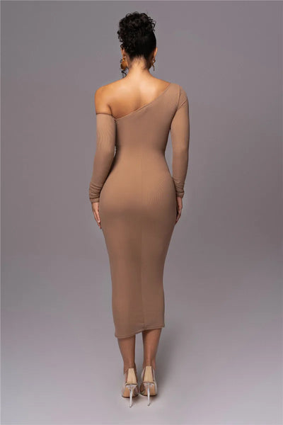 Olyssia | Mesh Ruched Elegance Midi Dress