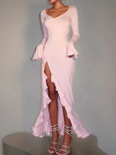 Melioraé | Ruffled Elegance Maxi Dress