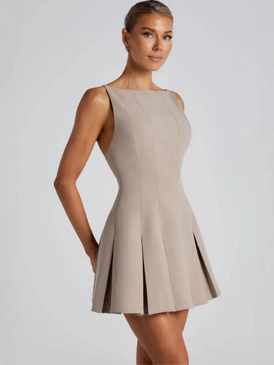Zephina | Plissiertes A-Linien-Minikleid 