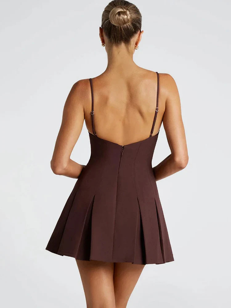 Zephina | Plissiertes A-Linien-Minikleid 