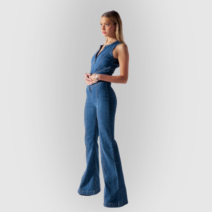 Valentina Curve Sculpt Denim Jumpsuit