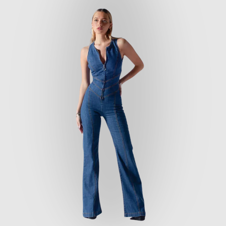 Valentina Curve Sculpt Denim Jumpsuit
