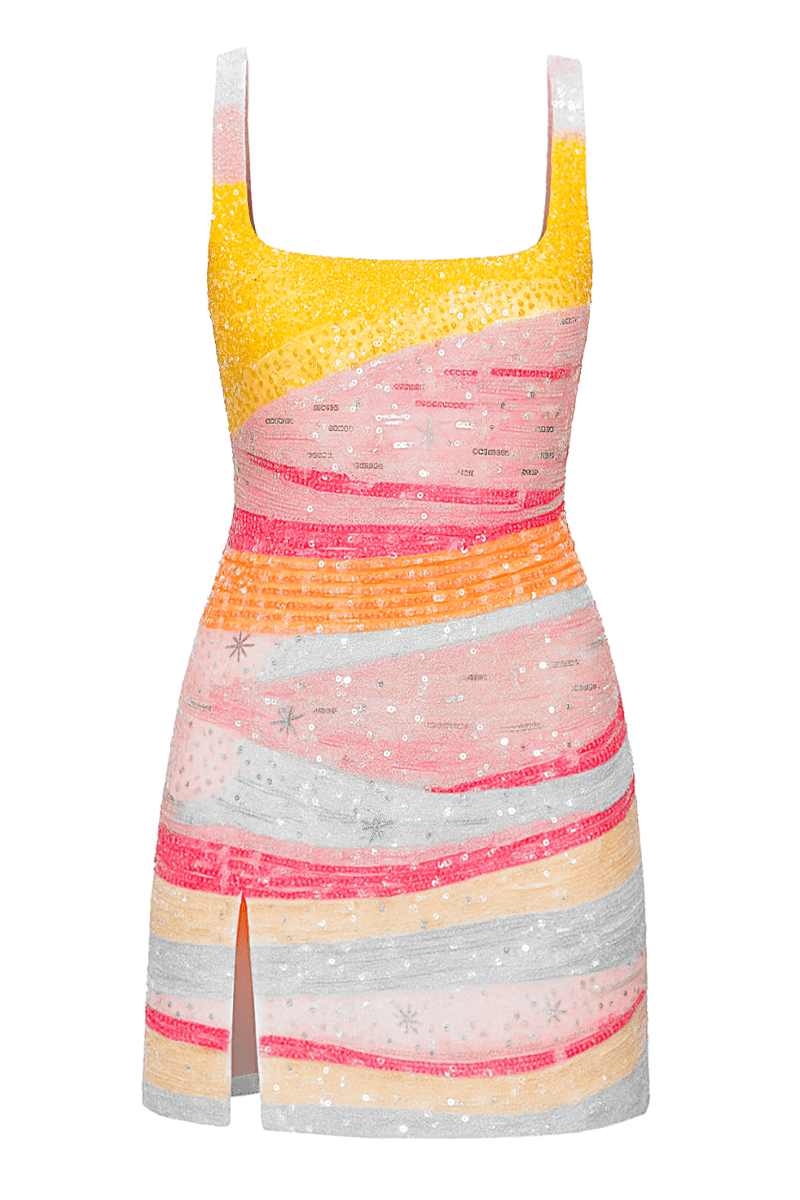 Solara Sequin Dress – Bold, Colourful & Incredibly Soft
