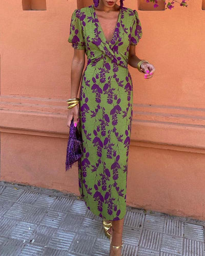 Viola Verde – Midi-Wickelkleid