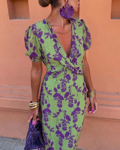 Viola Verde – Midi-Wickelkleid
