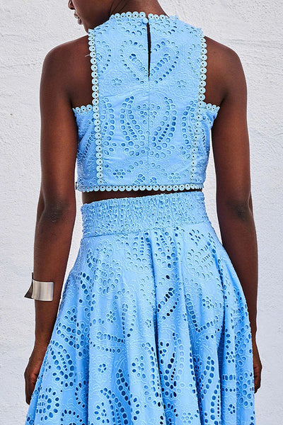 Eliana Two-Piece Set – Summer Look with Maxi Skirt & Embroidery