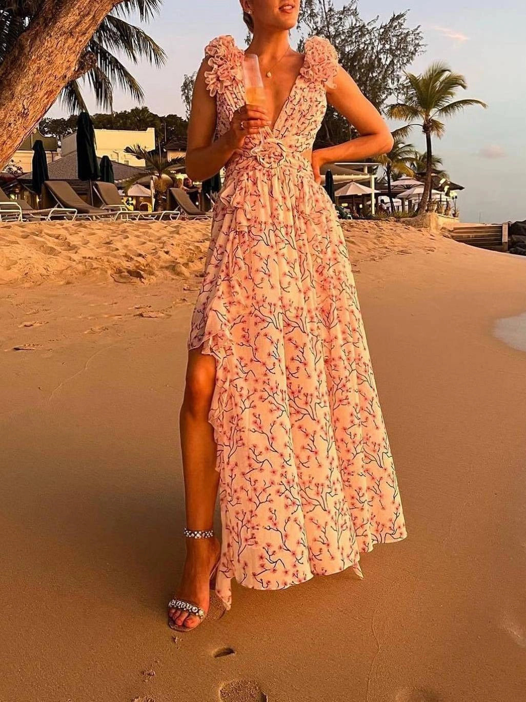 Rosalie Bloom Cutout Maxi Dress