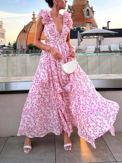 Rosalie Bloom Cutout Maxi Dress