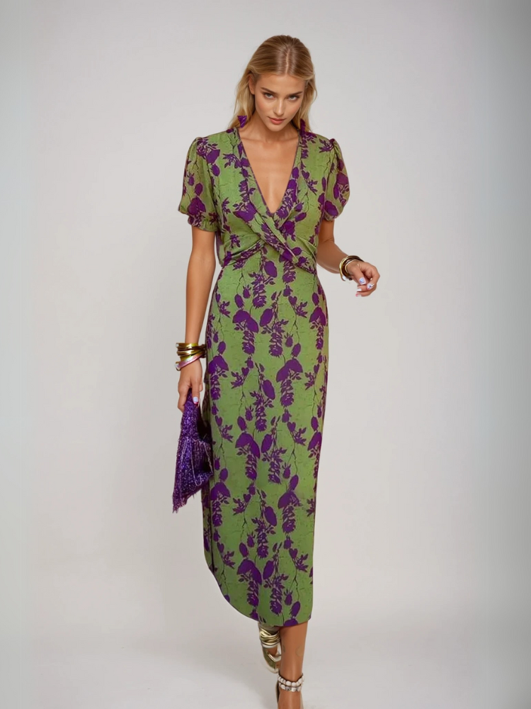 Viola Verde – Midi-Wickelkleid